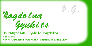 magdolna gyukits business card
